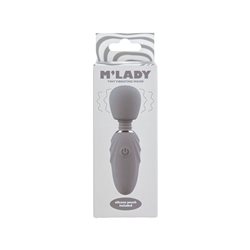 M’Lady Tiny Vibrating Wand - Grey  bigger version